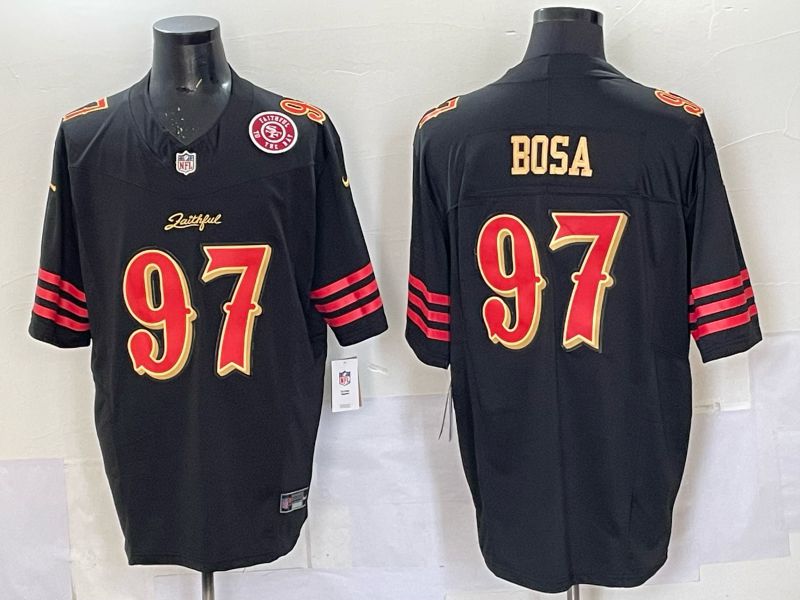 Men Nike San Francisco 49ers #97 Bosa black 5th generation Limited NFL 2025 Jersey 0066